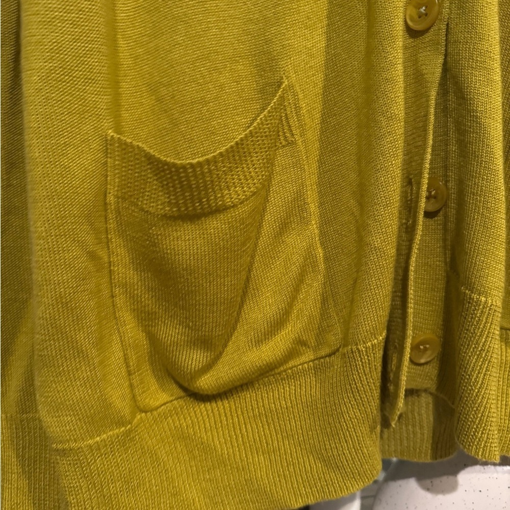 Avenue Yellow Knit Cardigan Sweater - Picture 3 of 6